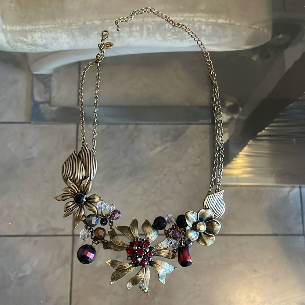 Cookie Lee vintage crystal double strand choker.